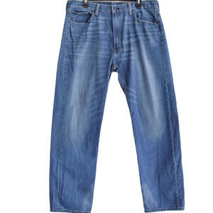 Levis 505 Jeans Mens Size 38X32 Straight Leg Regular Fit Blue Denim Medium Wash